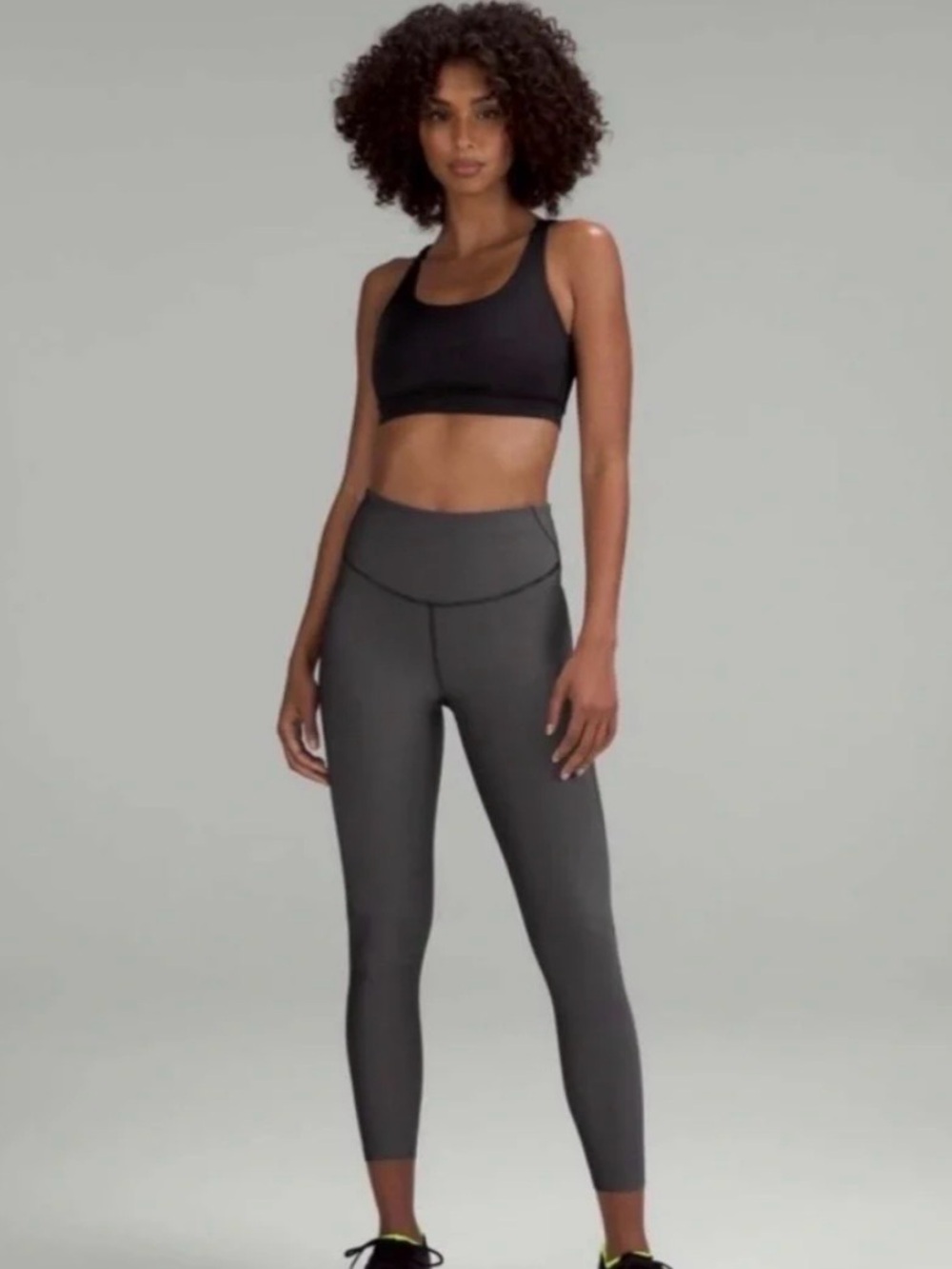 Lululemon Base Pace High Rise 25” Two-Tone Ribbed Leggings Size 6